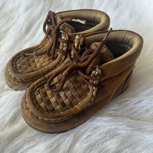 Twister Toddler Size 6 Handwoven Carson Boot Casual Lace Up Shoes  Brown